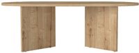 Vente-unique Salontafel TOPANIA - Hout - Natuurlijk licht - Ovaal - 120 cm