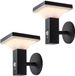 Maclean Rabalux Geleen Wandlamp voor buiten op zonne-energie - IP44, LED 4W, Zwart, Metaal