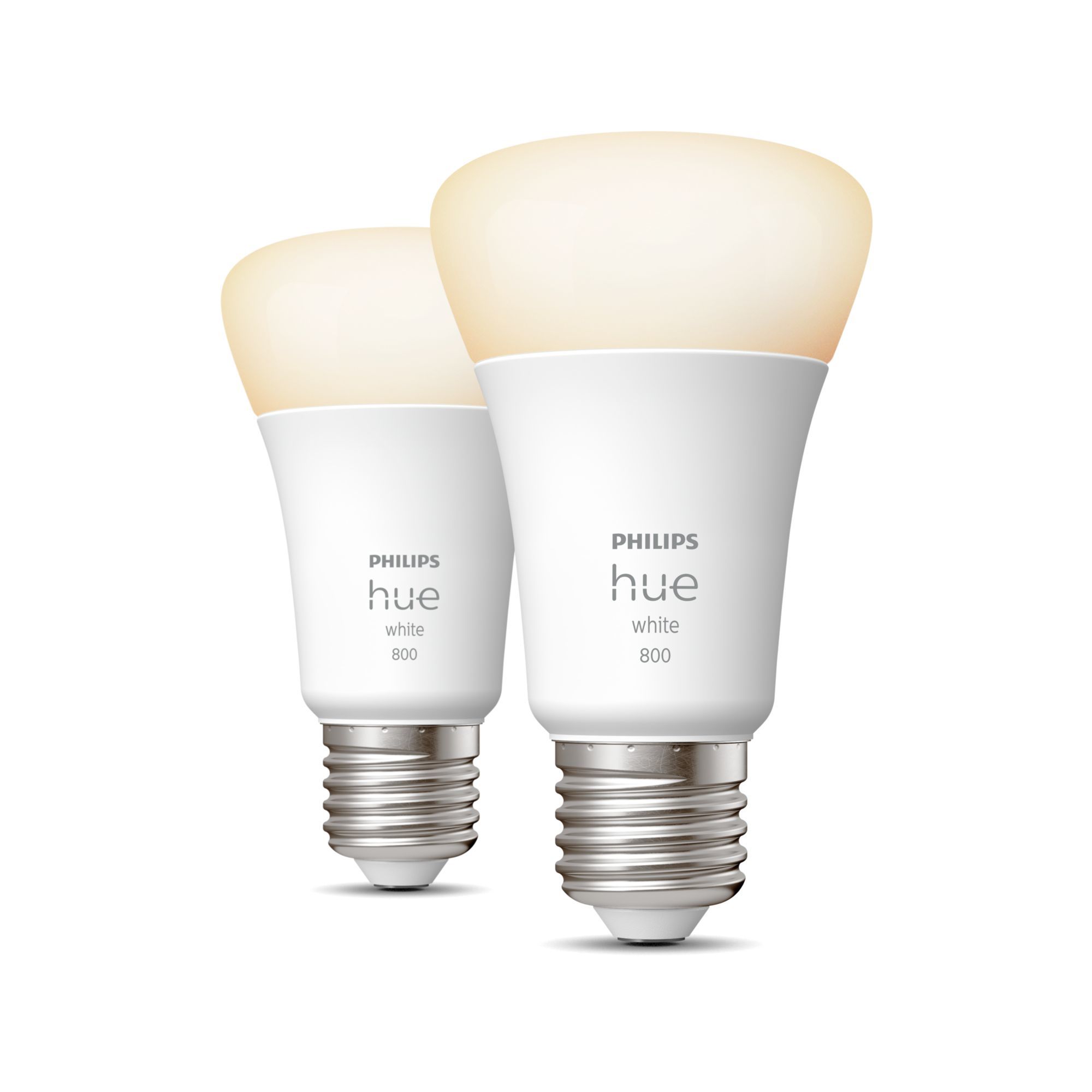 Philips Hue White A60 E27 Smart Bulb 2-Pack - 800lm - Bluetooth