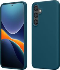 kwmobile telefoonhoesje geschikt voor Samsung Galaxy S25 FE - Hoesje met siliconen coating - Smartphone case in mat petrol