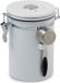 Castagnola Boîte de conservation pour café - Boîte à café hermétique avec évent CO2 - Boîte de conservation pour café, grains de café, thé, sucre, etc. - Boîte de stockage 1.8L - Blanc