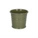 Cache-pot, zinc, vert olive, Ø7 cm