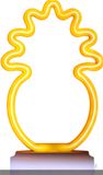 Grundig Neon Lamp - Oplaadbare Tafellamp met USB-C incl. Kabel - Neon Verlichting Ananas - 23,5x11,2cm - Geel