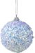 Decoris Kerstbal foam d10l10 cm wit