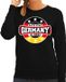 Bellatio Decorations Have fear Germany is here sweater met sterren embleem in de kleuren van de Duitse vlag - zwart - dames - Duitsland supporter / Duits elftal fan trui / EK / WK / kleding XS