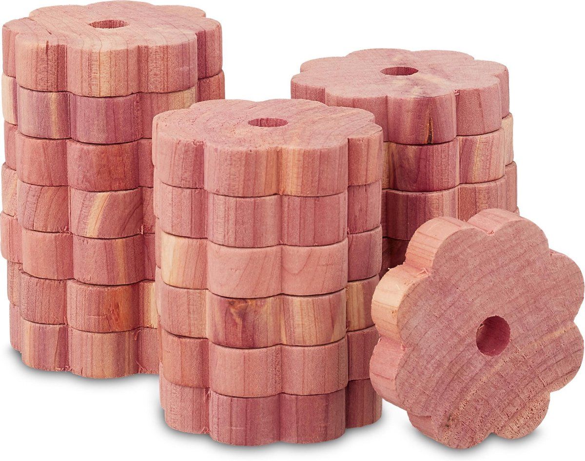 Relaxdays Cederhouten mottenbescherming 20 stuks - Bloem