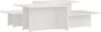 vidaXL Salontafel, 2 stuks, wit, 111,5 x 50 x 33 cm, hout