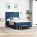 Prolenta Maison Exclusive - Lit boxspring avec coussins et tête de lit bleu 190 x 140 cm en tissu