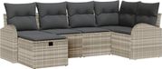 vidaXL Banc de jardin gris clair polyrattan