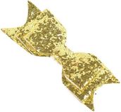 Go Go Gadget Goodies and Living Groothandel Haarspeld - Haarclip met Glitter - Glamour - Party - Grote Strik - Voor o.a. Kerst of Gala - Goud