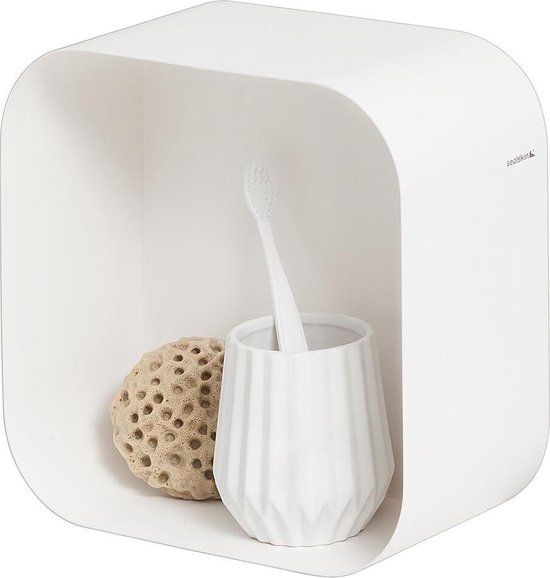 Sealskin Brix Wandkubus - 24x24x12 cm - Wit - Metaal