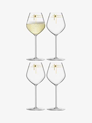 LSA International Century Champagne Tulp Glas 285ml Goud - Set van 4