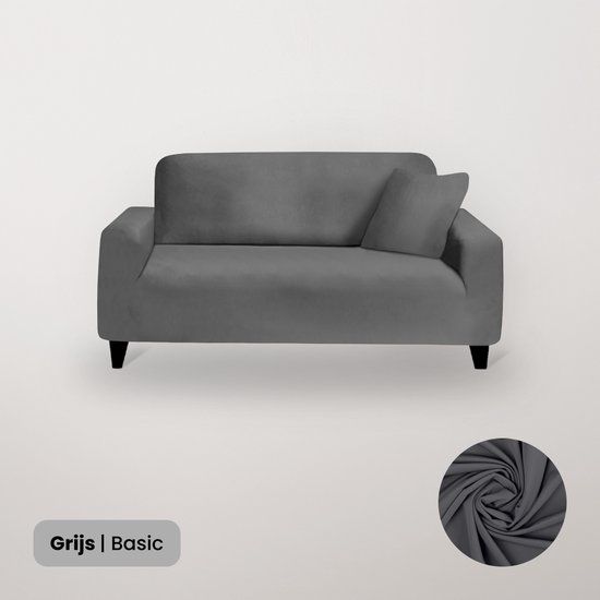 BankhoesDiscounter Basic Voorgevormde Bankhoes - M1 (80-130cm) - Grijs