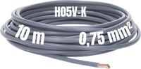 Kalitec 10 meter H05V-K 0,75 mm² grijze bedradingskabel