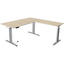 Kerkmann Zit-sta-bureau 10234250 Spaanplaat Esdoorn, Zilver