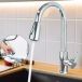 Zamery - Mitigeur de cuisine 2 jets, robinet cuisine 360° pivotant douchette extractible 2 modes de pulvérisation, finition chromée, économie d'eau