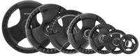 HMS TOK25 Olympische Halterschijf - 25 kg - Gehard Gietijzer met Rubber Coating - Zwart