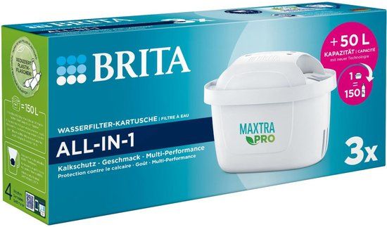 Brita Maxtra Pro Pure 3er 1050624 Waterfilter Wit
