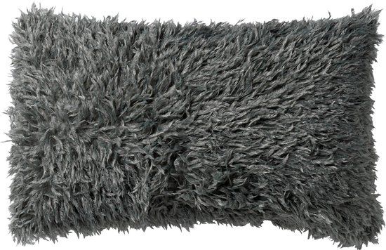 Dutch Decor VEERA - Cushion Cover with Faux Fur Jadeite 30x50 cm - Light Green