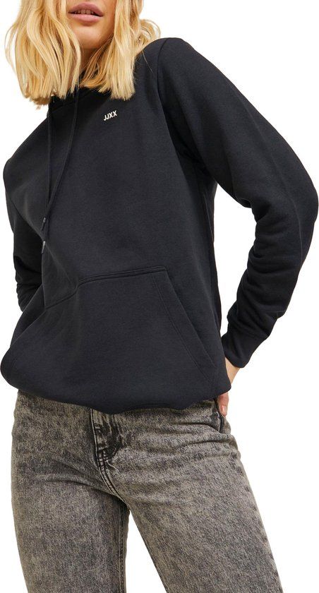JJXX Abbie LS Relaxed Every Brushed Hoodie - Zwart - Maat XL - Vrouwen