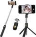 3 in 1 Selfie Stick Tripod sans fil avec support de clip de téléphone à rotation 360° et obturateur à distance Bluetooth pour iPhone X / iPhone 8 / 8 Plus / 7 / 7 Plus / 6 / 6 Plus / Samsung Note 8 / S8 / S8 Plus / OnePlus Noir