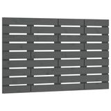 VidaXL Hoofdbord Wandmontage 146x3x91,5 cm Massief Grenenhout Grijs