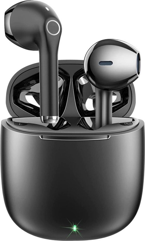 Nubex Draadloze Oordopjes met Oplaadcase - Bluetooth - Sport Earbuds - Geschikt voor Apple en Android - Oortjes - Kerstcadeau - Zwart