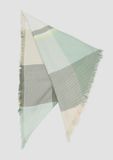s.Oliver Geruite Sjaal Dames Katoen/Polyester/Viscose Mint