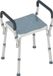 HOMCOM tabouret de douche - aluminium - 52x45x69cm - bleu