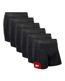 DANISH ENDURANCE Boxershorts biologisch katoen - voor Heren - 6 pack - Zwart - Maat M