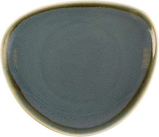 Olympia Bord Blauw 16,5cm - 6 Stuks - Porselein - Rechthoekig - Magnetronbestendig