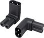 Adaptateur d'angle C7 vers C8 90 degrés - Jeu de 2