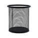 RAYLU PAPER® Bureau-organizer van metalen vlechtwerk, rond, rooster-organizer, bureau-organizer voor kantoor met 90 mm diameter (grafiet)