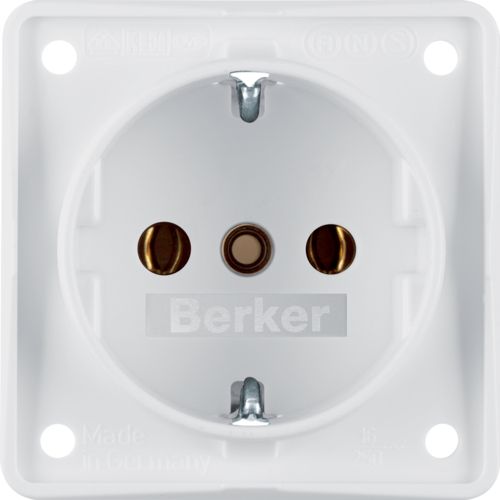 HAGER Berker Integro Wandcontactdoos - Wit - 941852502