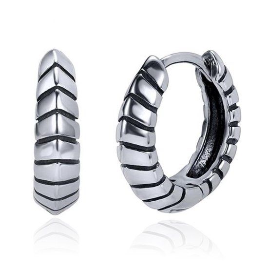 LGT JWLS Lookinggoodtoday RVS Oorbellen Gestreept - LGT JWLS