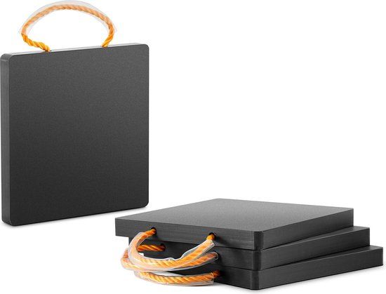 MSW Kraanplaten - 30x30x3 cm - draagvermogen tot 7.000 kg - 4 stuks