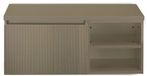 BES LED Frozen 3D Badmeubelset 100 cm - Greeplijst in Kleur - Wastafel Regaalkast met Bovenblad Olive