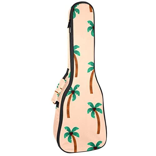 Mersov Tenor Ukulele Gigbag Waterdichte Ukelele Case Gewatteerde Rugzak, Geweldig voor Sopraan Concert (21/23/24") Zomer Palm