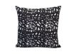 Coussin déhoussable extérieur décor motif graphique mosaïque noir 45 x 45 cm
