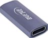 InLine USB4 Adapter, USB Type-C Female/Female, Aluminium, Grey