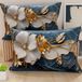 PETTI Artigiani Italiani - Paar kussenslopen 50 x 80 cm van microvezel, decoratief kussen voor slaapkamer, bank, woonkamer, set van 2 kussenslopen, bloemenpatroon 06/5, 100% Made in Italy