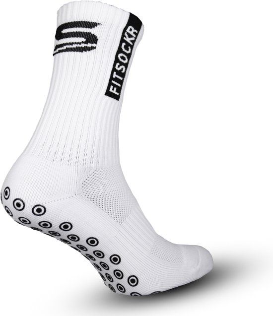FS FitSockr Gripsocks FitSockr Gripsokken Voetbal - Sportsokken - Wit - Maat 44-48