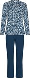 Pastunette - Blue Bloom Pyjama - Bio Katoen - Blauw/Wit - Maat 40