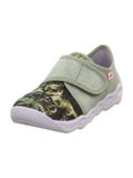 SUPERFIT Huisschoenen 'BUBBLE' bruin / groen / pastelgroen / donkergroen