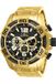 Invicta Pro Diver - SCUBA 25853 Montre à quartz pour homme - Acier doré - Cadran noir - 50 mm
