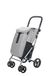 Carlett Pack Classic Duo | Opvouwbare boodschappentrolley | 4 wielen | capaciteit 25 kg | 53 liter hoofdtas, 10 liter koeltas en achterzak | kleur: grijs