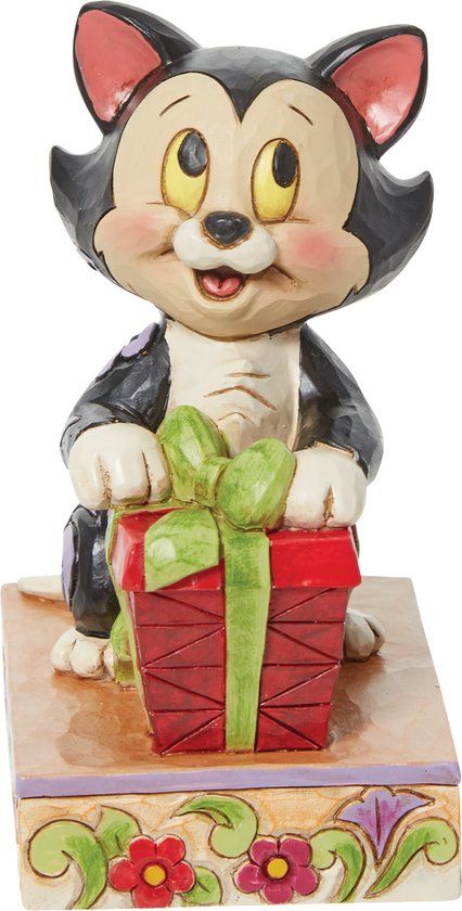 Disney Traditions Figaro Festive Feline Figurine by Jim Shore - 10cm - 2023