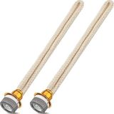 Mèche avec pierre - 2 pièces - 14 cm - Mèche de brûleur d'encens avec pierre - Mèches de lampe à huile - Mèches de lampe parfumée - Mèche avec pierre petite - Lampe à huile - convient à toute grande lampe parfumée/brûleur d'encens