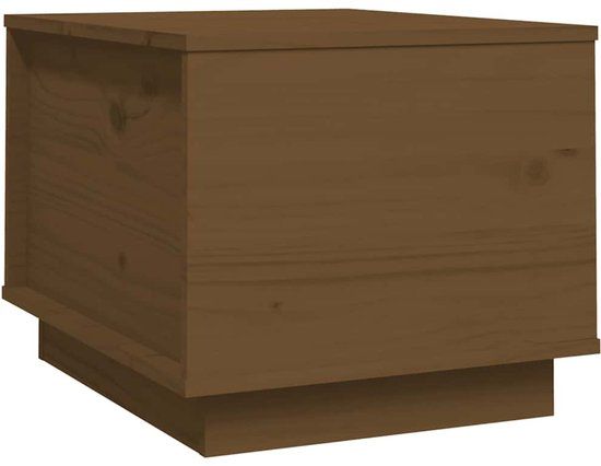 vidaXL Salontafel 40x50x35 cm massief grenenhout honingbruin