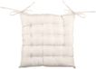 Merkloos Stof Textile stoelkussen BEA - gebroken wit - 40 x 40 x 4 cm